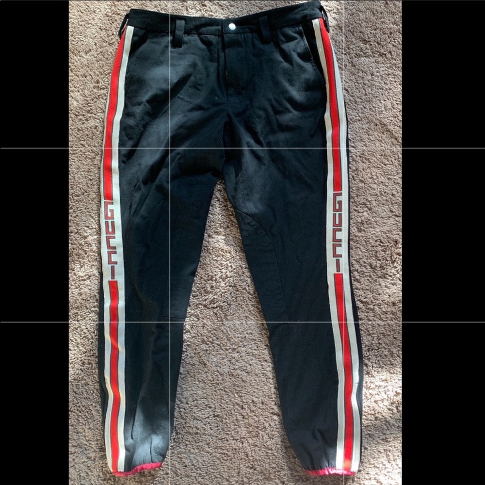 GUCCI black gabardine stretch pants